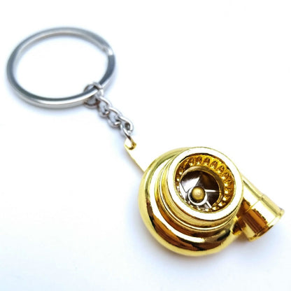 Creative gift car metal keychain turbo gear hub pendant brake disc shock absorber Pendant alfamoba