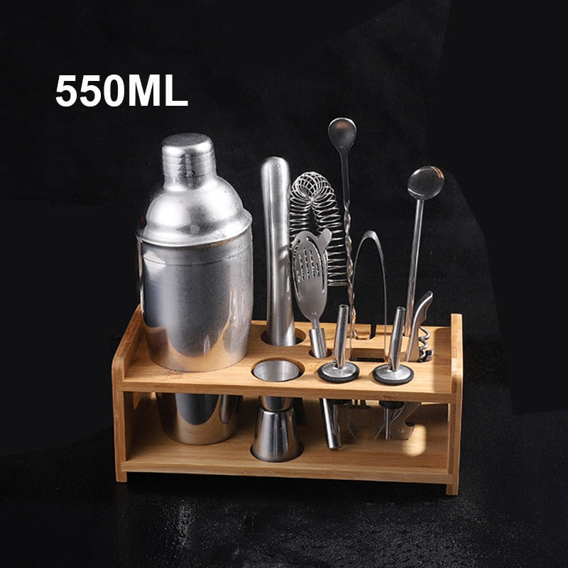 UPORS Stainless Steel Cocktail Shaker Mixer Wine Martini Boston Shaker For Bartender Drink Party Bar Tools 550ML/750ML alfamoba