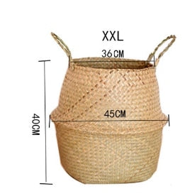 Seaweed Wicker Basket Rattan Hanging Flowerpot Flowerpot Dirty Clothes Dirty Clothes Basket Storage Basket   WF1015 alfamoba