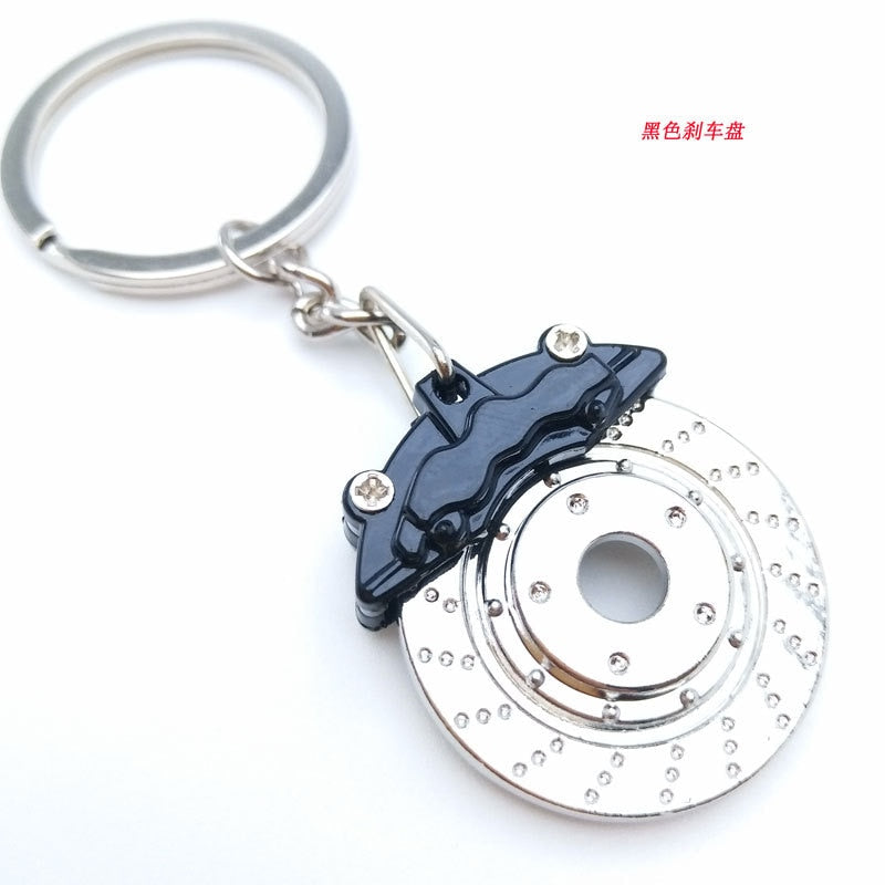 Creative gift car metal keychain turbo gear hub pendant brake disc shock absorber Pendant alfamoba