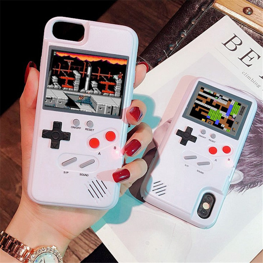 Playable Gameboy Case For iPhone 12 Mini 11 Pro Max XR X XS Max SE 2020 6 S 7 8 Plus Cases Retro Game Console Cover alfamoba