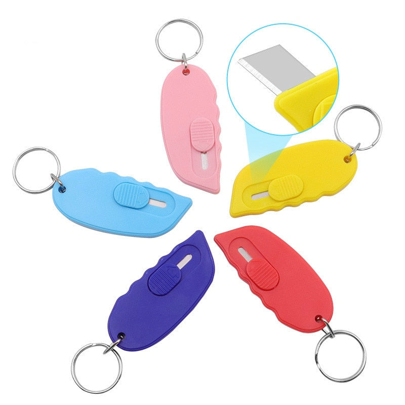 Mini Keychain knife Portable Knife Utility Knife Paper Express Unpacking Envelope Office Cutting Paper Art Cutter Stationery alfamoba