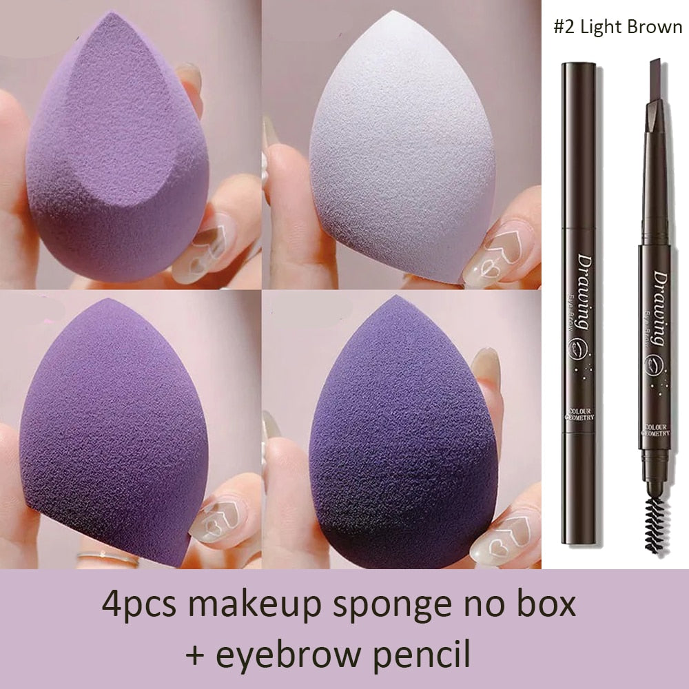 Sponge for Makeup Beauty Blender with Box Foundation Powder Blush Make up Tool Beauty Egg 1/4pc XISHOW Makeup Sponge Blender alfamoba