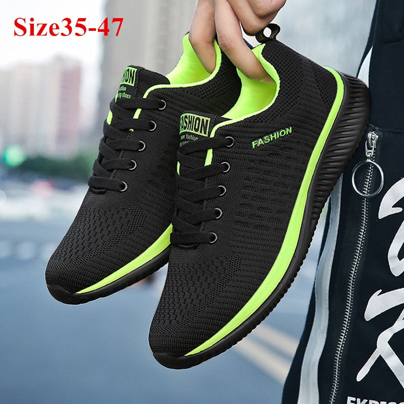 Men Women Knit Sneakers Breathable Athletic Running Walking Gym Shoes alfamoba