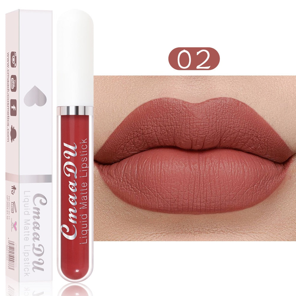 18 Colors Lips Makeup Lipstick Lip Gloss Long Lasting Moisture Cosmetic Lipstick Sexy Red Lip Matte Lipstick Waterproof alfamoba