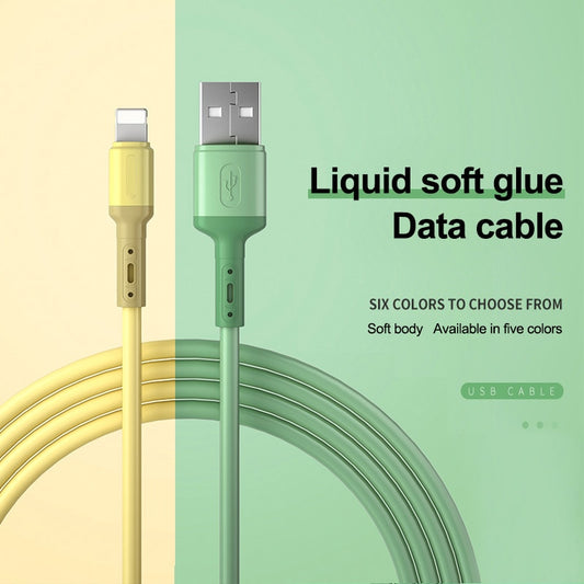 USB Cable For iPhone 12 11 Pro Max X XR XS 8 7 6 6s 5 5s Fast Data Charging Charger USB Wire Cord Liquid Silicone Cable 1/1.5/2M alfredo.barrella7