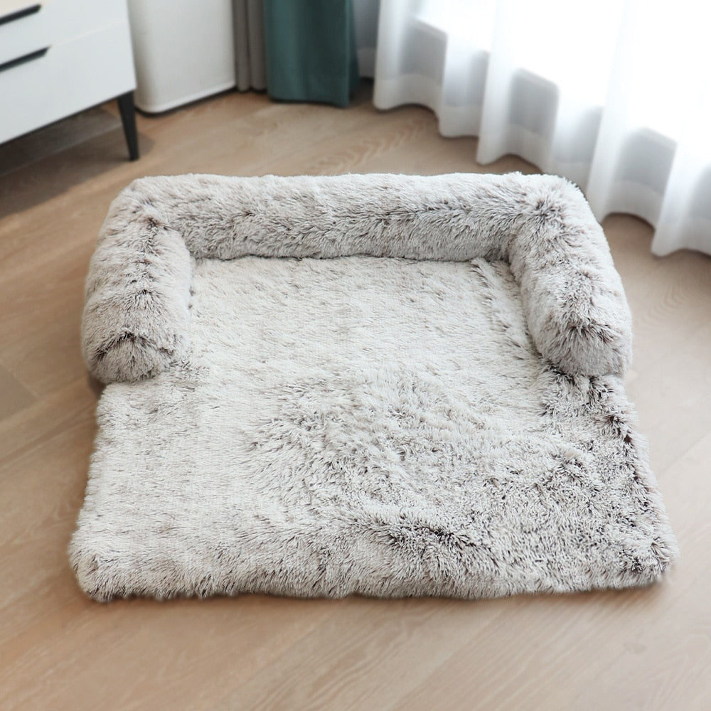 Removable Plush Pet Dog Bed Sofa for Large Dogs House Mat Kennel Winter Warm Cat Bed Pad Washable Dog Cushion Blanket Sofa Cover alfamoba