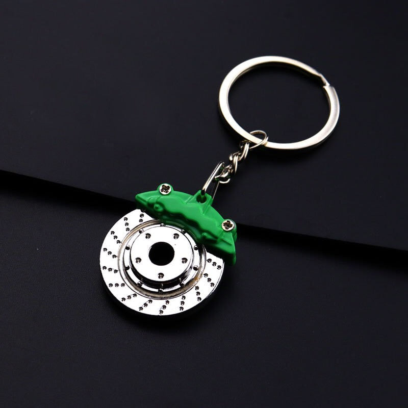 Creative gift car metal keychain turbo gear hub pendant brake disc shock absorber Pendant alfamoba