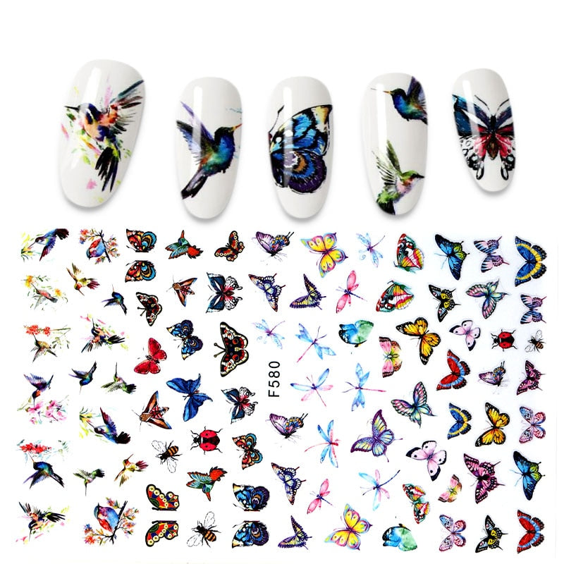 The New 3D Nail Sticker Cool English Letter stickers for nail  Foil Love Heart Design Nails Accessories Fashion Manicure Sticker alfamoba