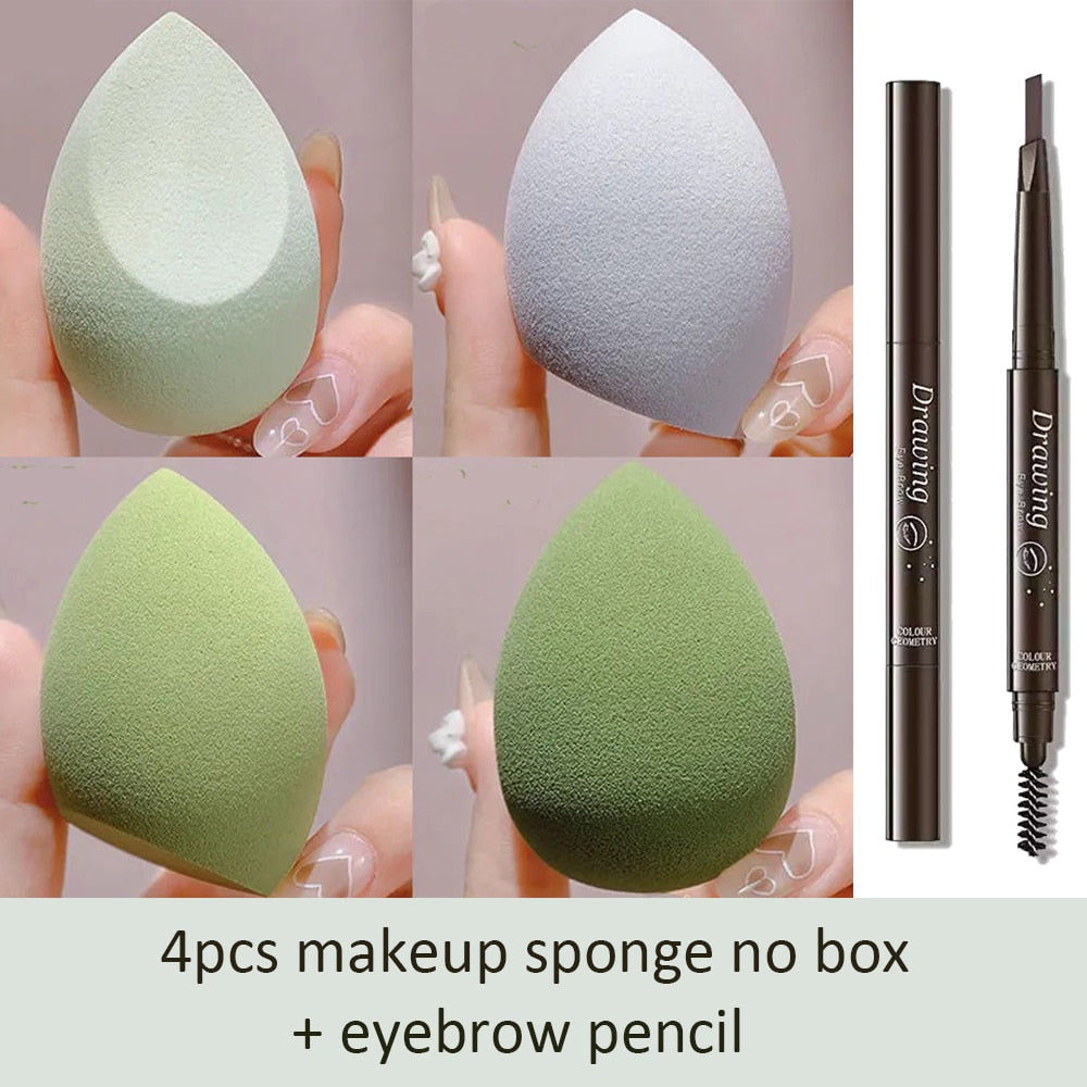 Sponge for Makeup Beauty Blender with Box Foundation Powder Blush Make up Tool Beauty Egg 1/4pc XISHOW Makeup Sponge Blender alfamoba