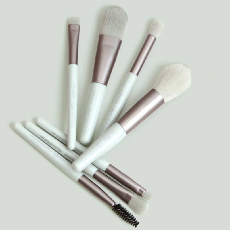 MAANGE 7Pcs Makeup Brushes Mini Set Cosmetic Powder Eye Shadow Foundation Blush Blending Beauty Make Up Tools alfamoba