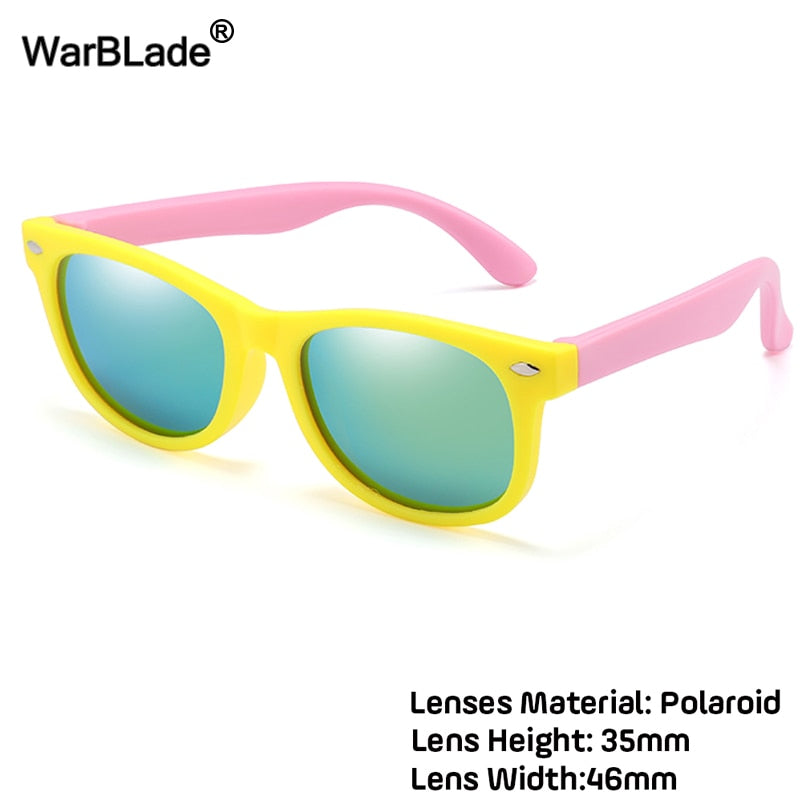 WarBlade New Kids Polarized Sunglasses TR90 Boys Girls Sun Glasses Silicone Safety  Glasses Gift For Children Baby UV400 Eyewear alfamoba