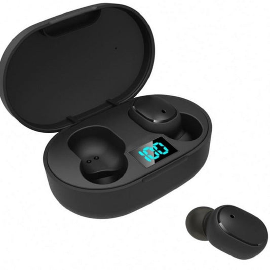 New E6s Smart Digital Display Bluetooth Headset Wireless Sports Mini Headset Stereo in-Ear alfamoba