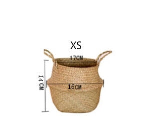 Seaweed Wicker Basket Rattan Hanging Flowerpot Flowerpot Dirty Clothes Dirty Clothes Basket Storage Basket   WF1015 alfamoba