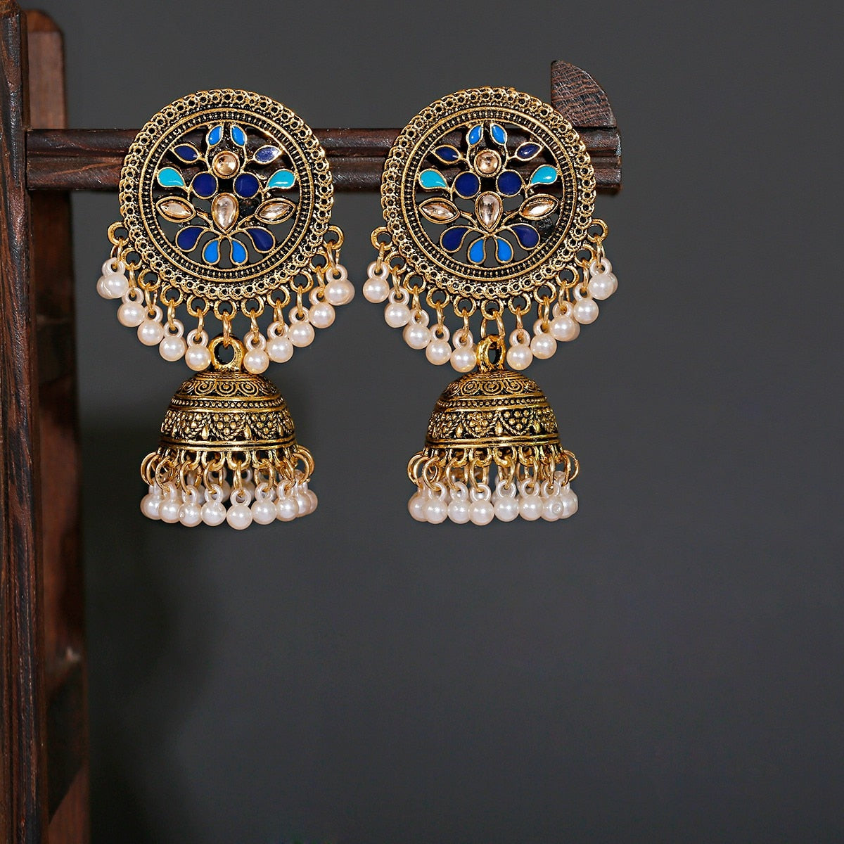 2021 Antique Gold Boho Big Round Circle Gypsy Tribal Indian Drop Earrings For Women Vintage Bell Tassel Earring Womens Jewellery alfamoba