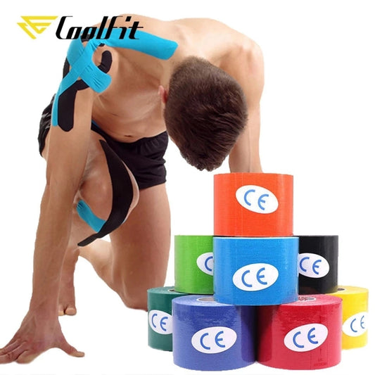 CoolFit 5 Size Kinesiology Tape Athletic Recovery Self Adherent Wrap Taping Medical Muscle Pain Relief Knee Pads Protector alfredo.barrella7