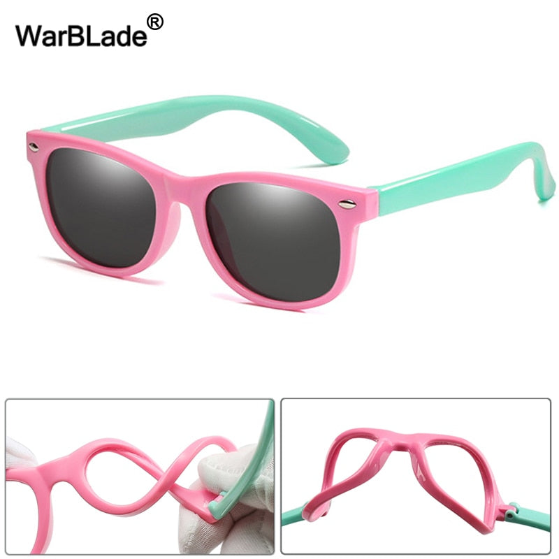 WarBlade New Kids Polarized Sunglasses TR90 Boys Girls Sun Glasses Silicone Safety  Glasses Gift For Children Baby UV400 Eyewear alfamoba