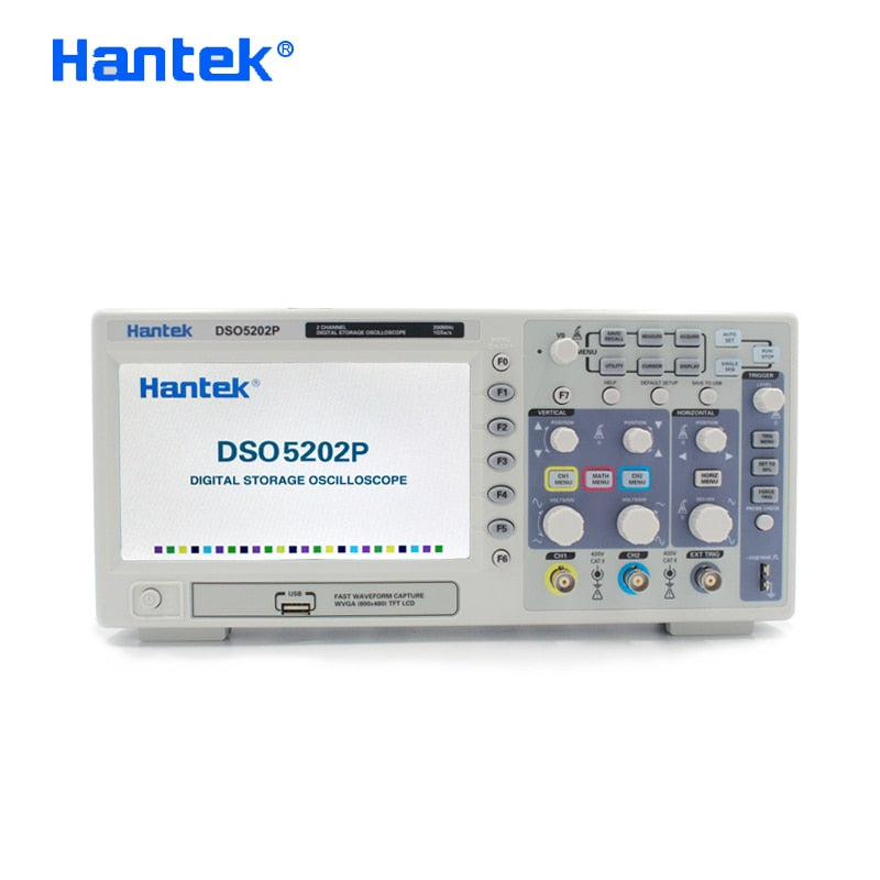 Digital Oscilloscope 200MHz Hantek DSO5202P  bandwidth 2 Channels PC USB LCD Portable Osciloscopio Portatil Electrical Tools alfamoba