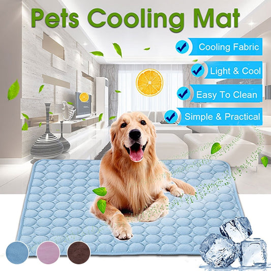 Dog Mat Cooling Summer Pad Mat For Dogs Cat Blanket Sofa Breathable Pet Dog Bed Summer Washable For Small Medium Large Dogs Car alfredo.barrella7