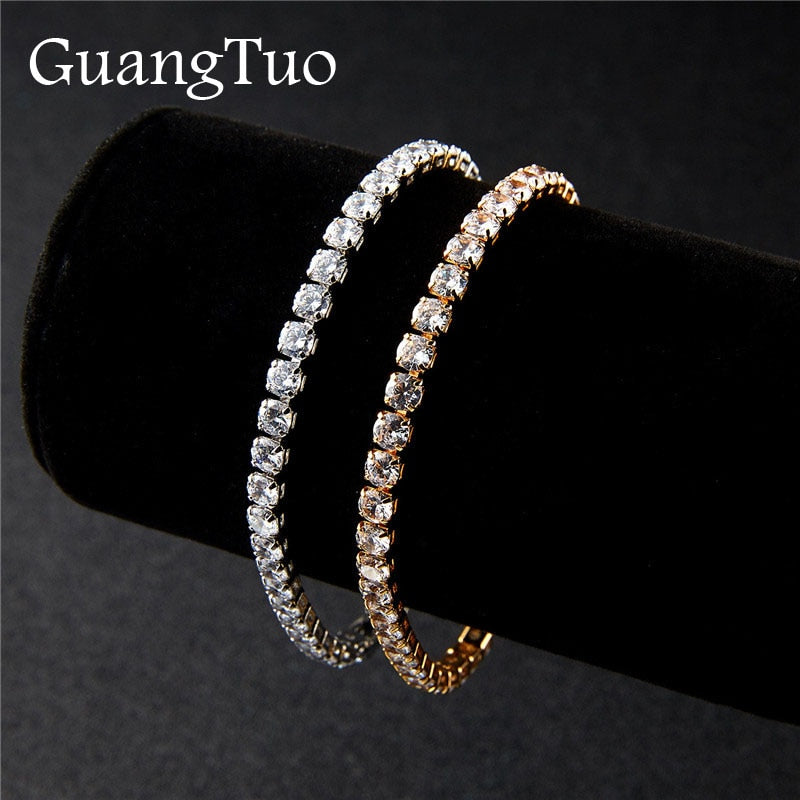 L003 CZ Crystal Bracelet Bangle Stretch Bling Single Row Rhinestones Bracelets For Women Elasticity Wedding Bridal Gift Jewelry alfamoba