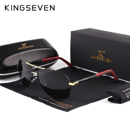 KINGSEVEN Men Vintage Aluminum Polarized Sunglasses Classic Brand Sun glasses Coating Lens Driving Eyewear For Men/Women alfamoba