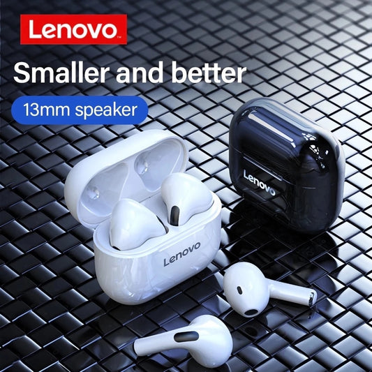 NEW Original Lenovo TWS Wireless Earphone Bluetooth 5.0 Dual Stereo MINI Reduction Bass Touch Control Long Standby 300mAH LP40 alfamoba