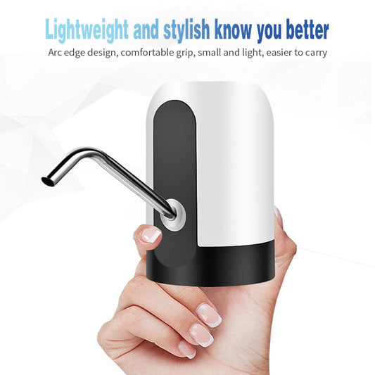 Bottle Pump USB Charging Automatic Electric Water Dispenser Pump One Click Auto Switch Drinking Dispenser alfamoba