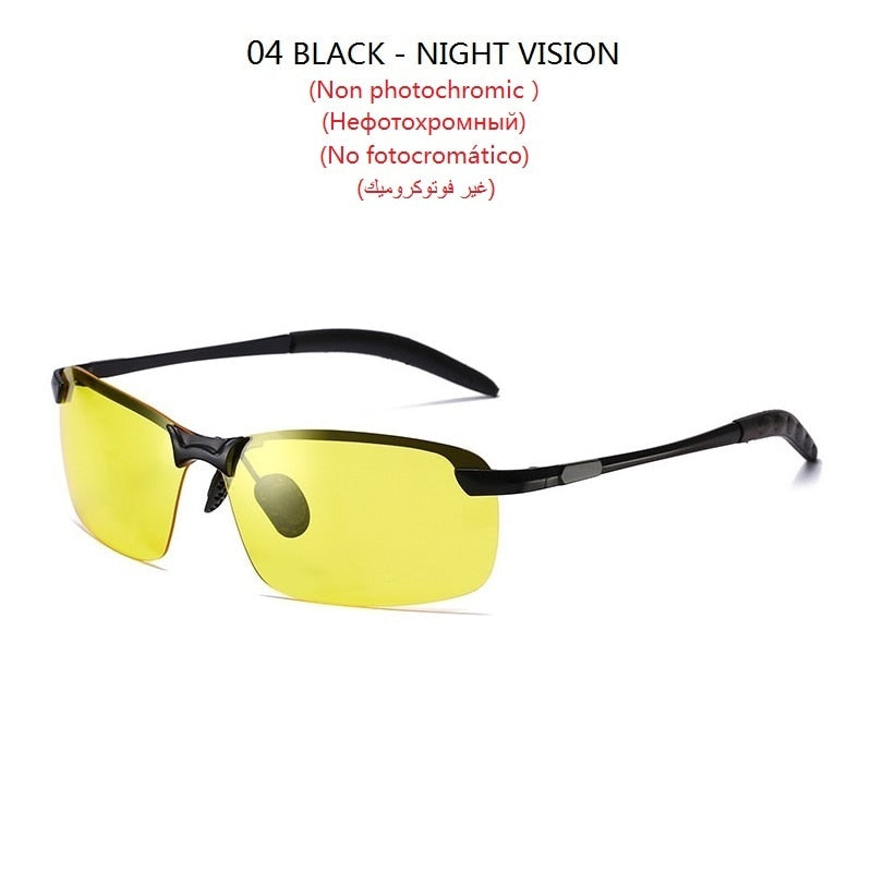 Photochromic Sunglasses Men Polarized Driving Chameleon Glasses Male Change Color Sun Glasses Day Night Vision Driver's Eyewear alfamoba