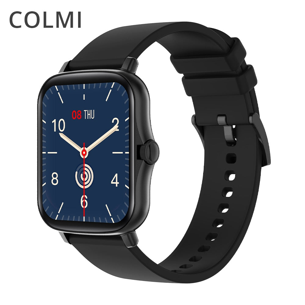 COLMI P8 Plus 1.69 inch 2021 Smart Watch Men Full Touch Fitness Tracker IP67 waterproof Women GTS 2 Smartwatch for Xiaomi phone alfamoba