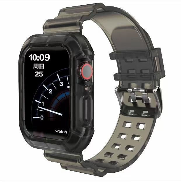 Newest Sport Strap for Apple Watch Band  Series 6 1 2 3 4 5 silicone Transparent  for Iwatch 5 4 Strap 38mm 40mm 42mm 44mm wirst alfamoba