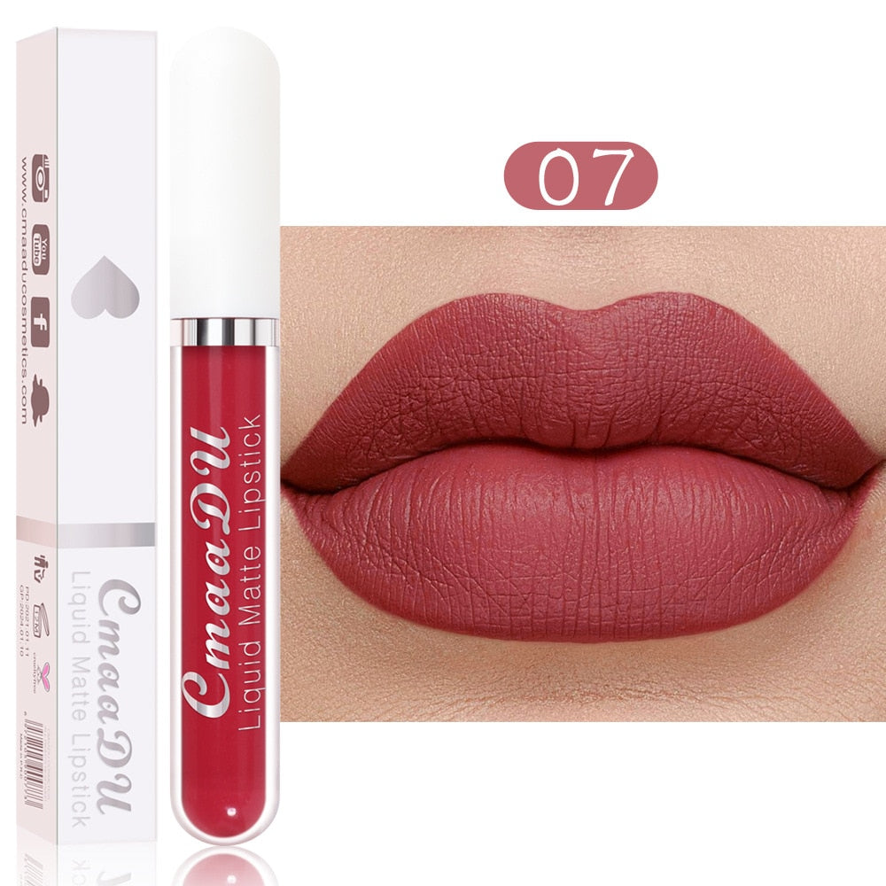 18 Colors Lips Makeup Lipstick Lip Gloss Long Lasting Moisture Cosmetic Lipstick Sexy Red Lip Matte Lipstick Waterproof alfamoba