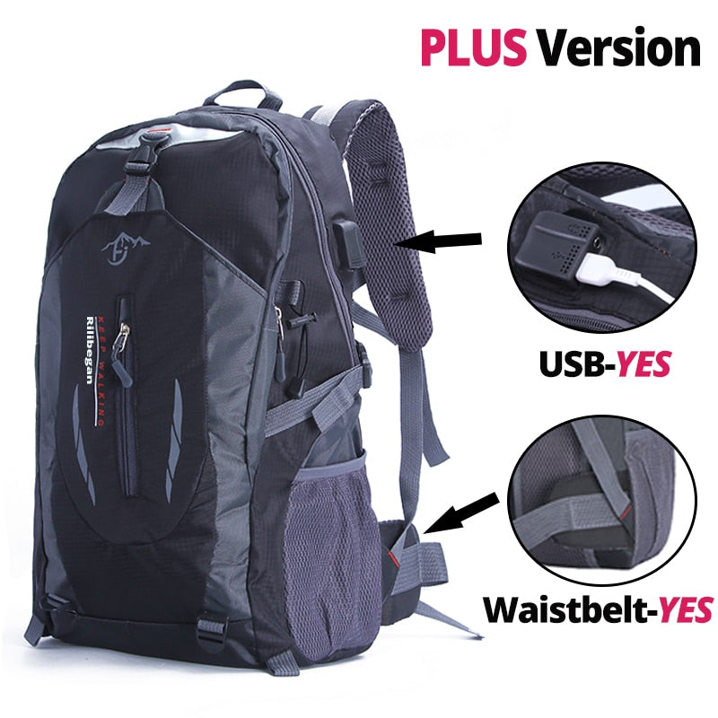 Quality Nylon Waterproof Travel Backpacks Men Climbing Travel Bags Hiking Backpack Outdoor Sport School Bag Men Backpack Women alfamoba