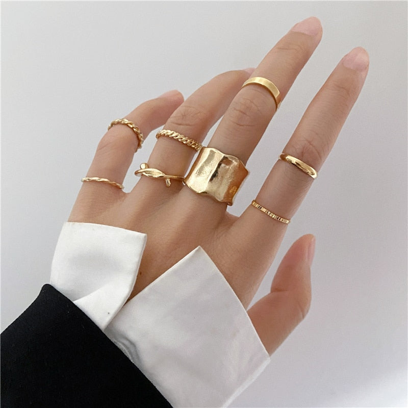 Trendy Gold Butterfly Rings For Women Men Lover Couple Rings Set Friendship Engagement Wedding Open Rings 2021 Jewelry alfamoba