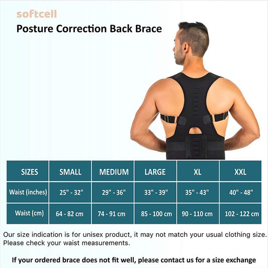 Magnetic therapy posture corrector brace supporter shoulder back support belt menwomen braces and support belt shoulder posture alfamoba