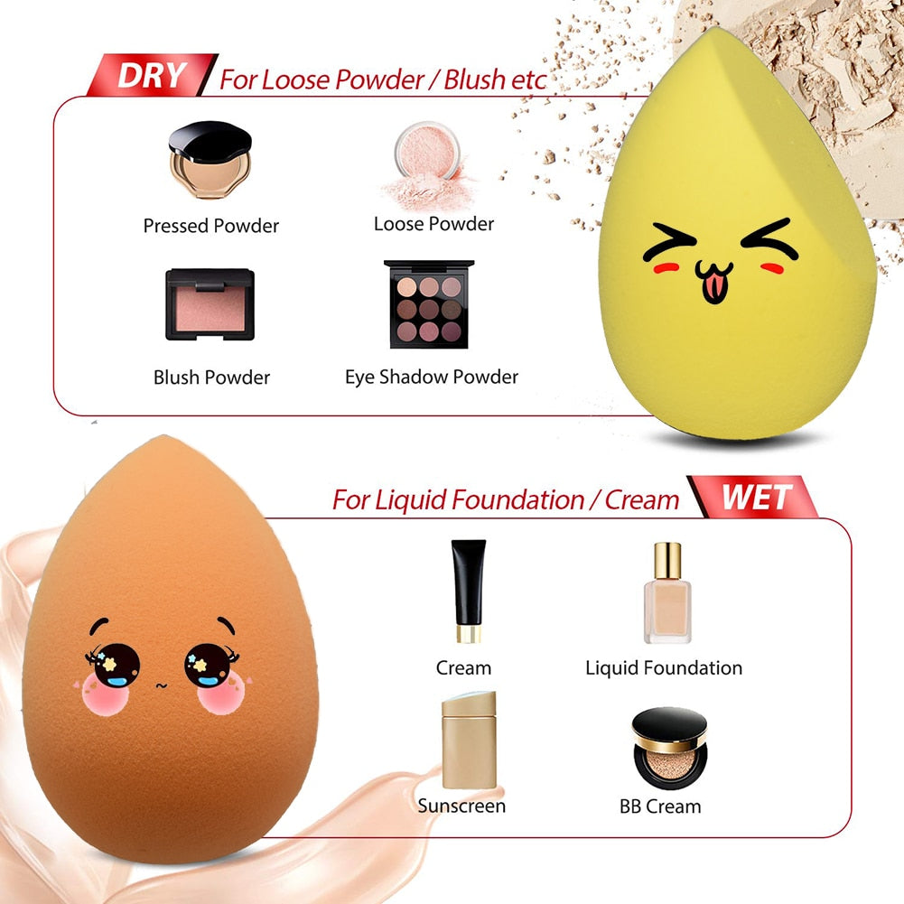 Sponge for Makeup Beauty Blender with Box Foundation Powder Blush Make up Tool Beauty Egg 1/4pc XISHOW Makeup Sponge Blender alfamoba