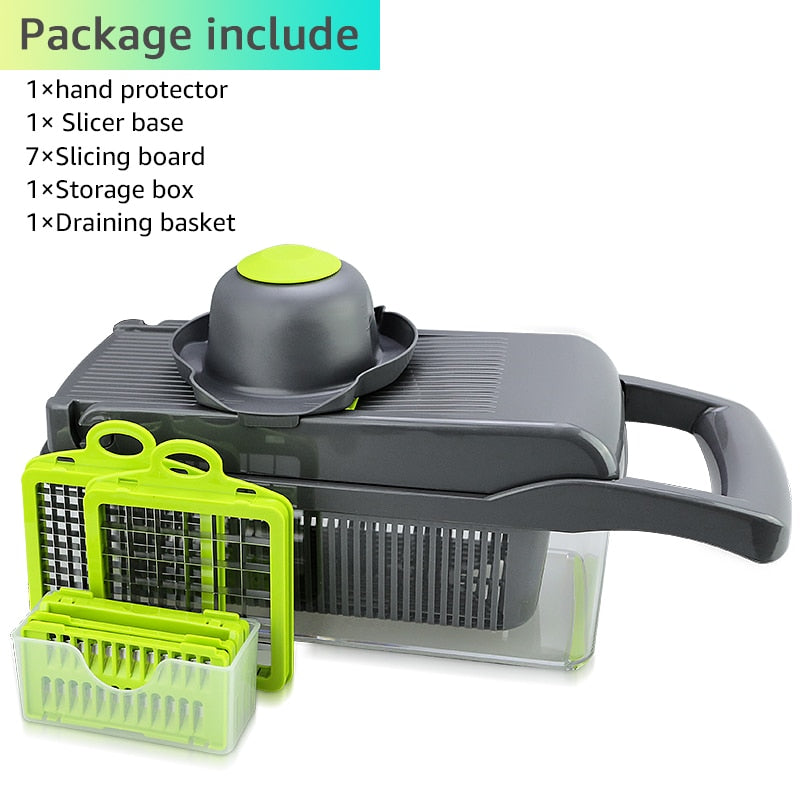 vegetable cutter multifunctional Slicer Fruit  Potato Peeler Carrot Grater Kitchen accessories basket vegetable slicer alfamoba