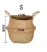 Seaweed Wicker Basket Rattan Hanging Flowerpot Flowerpot Dirty Clothes Dirty Clothes Basket Storage Basket   WF1015 alfamoba