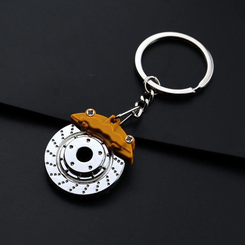 Creative gift car metal keychain turbo gear hub pendant brake disc shock absorber Pendant alfamoba