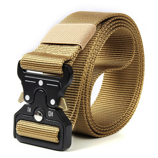 Men's Belt Army Outdoor Hunting Tactical Multi Function Combat Survival High Quality Marine Corps Canvas For Nylon Male Luxury alfamoba