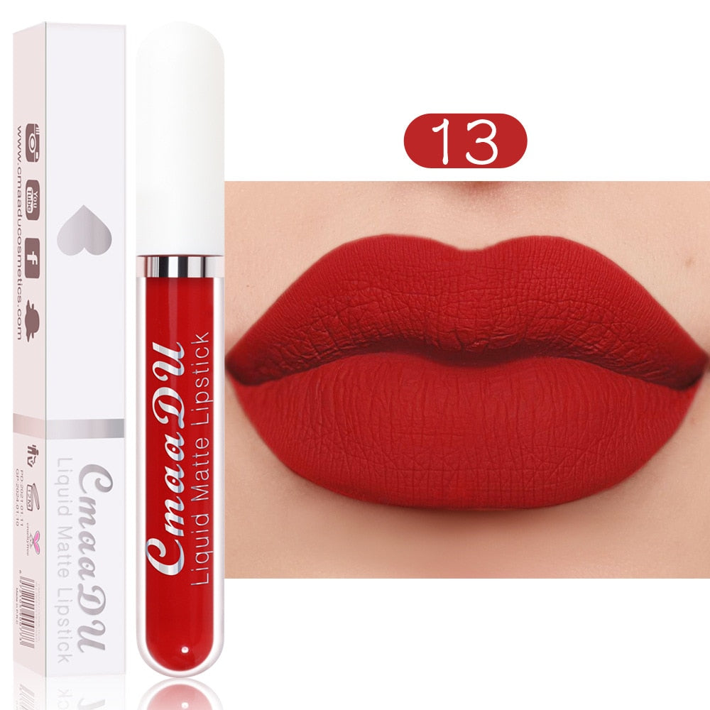 18 Colors Lips Makeup Lipstick Lip Gloss Long Lasting Moisture Cosmetic Lipstick Sexy Red Lip Matte Lipstick Waterproof alfamoba