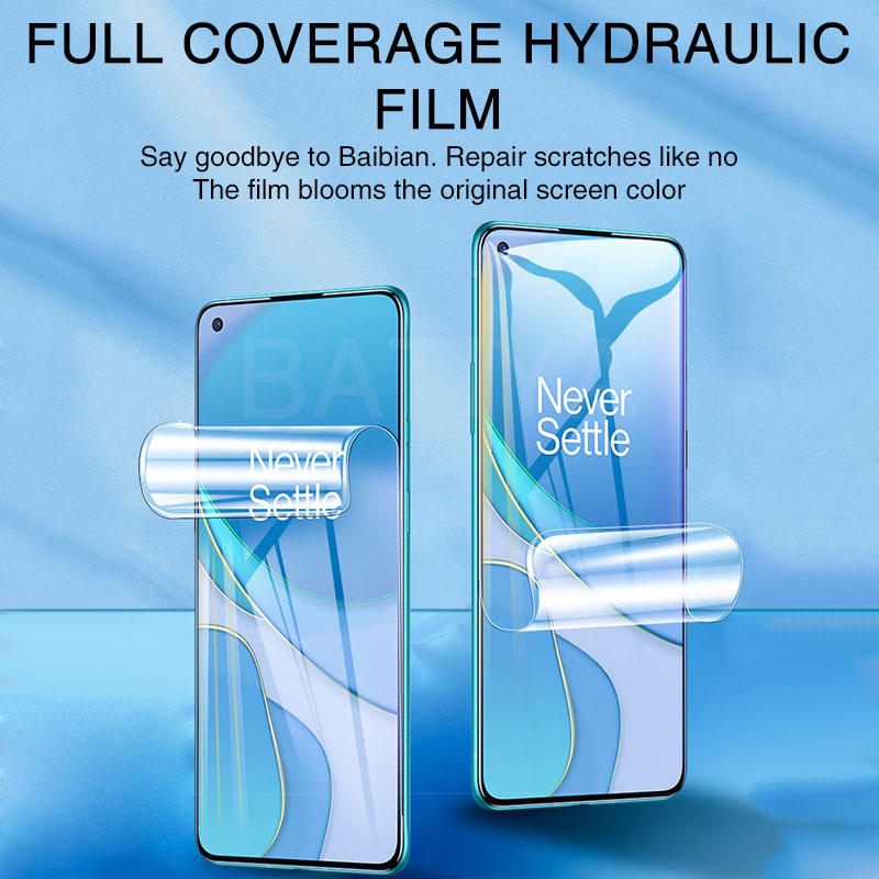 Hydrogel Film on the Screen Protector For OnePLus 7T 6T 5T 8T Pro Full Cover Soft Screen Protector For OnePLus 7 6 5 8 9 9R Nord alfamoba