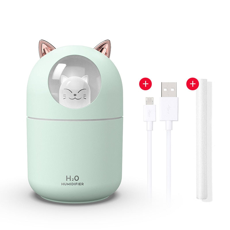 New Humidifier Cute Pet Mini Household Small Moisturizing Aromatherapy Car Creativity Air Bear USB Humidifier LED Mist Maker alfamoba