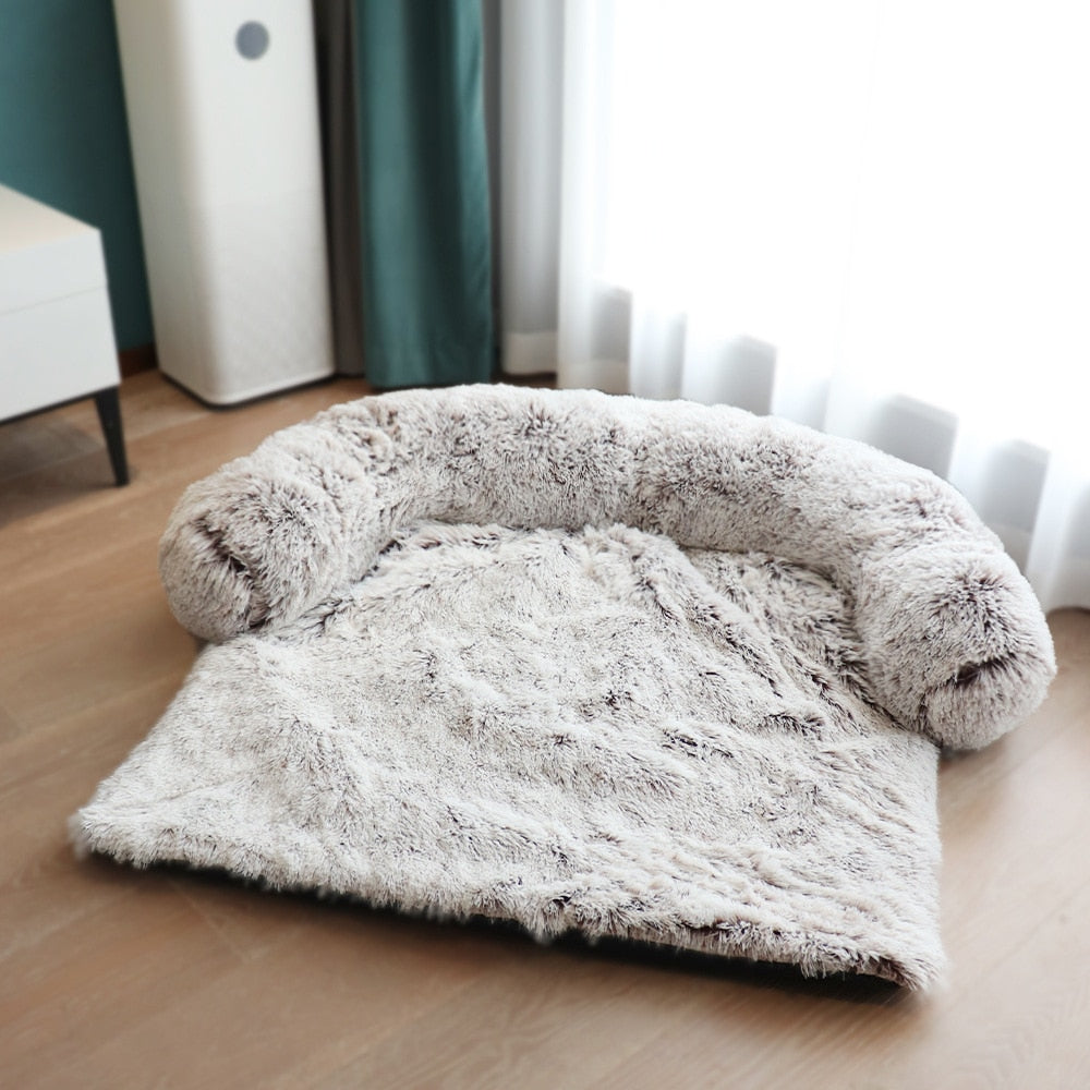 Removable Plush Pet Dog Bed Sofa for Large Dogs House Mat Kennel Winter Warm Cat Bed Pad Washable Dog Cushion Blanket Sofa Cover alfamoba