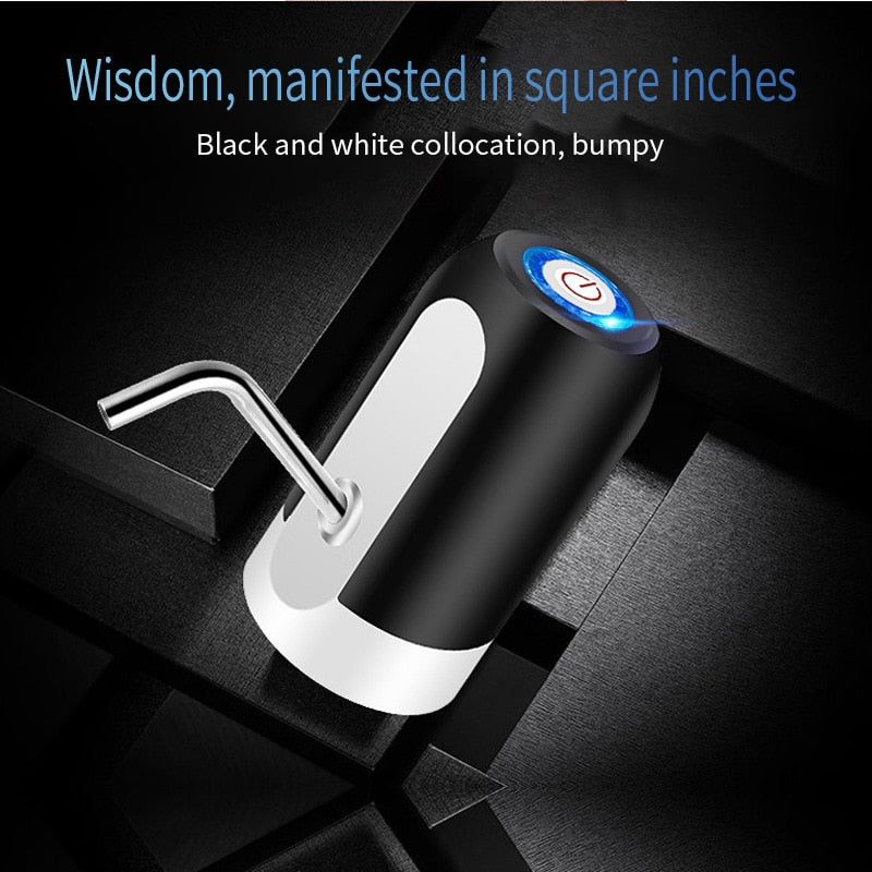 Bottle Pump USB Charging Automatic Electric Water Dispenser Pump One Click Auto Switch Drinking Dispenser alfamoba