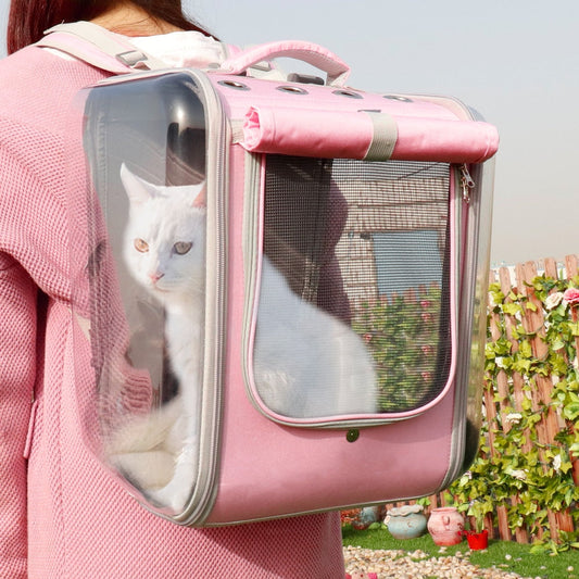 Pet Cat Carrier Backpack Breathable Cat Travel Outdoor Shoulder Bag For Small Dogs Cats Portable Packaging Carrying Pet Supplies alfamoba