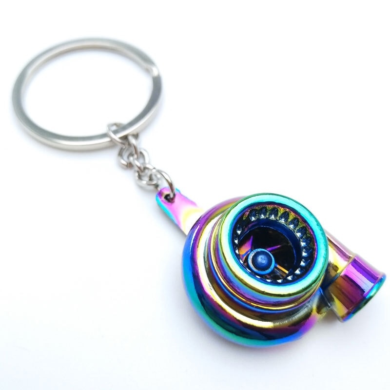 Creative gift car metal keychain turbo gear hub pendant brake disc shock absorber Pendant alfamoba