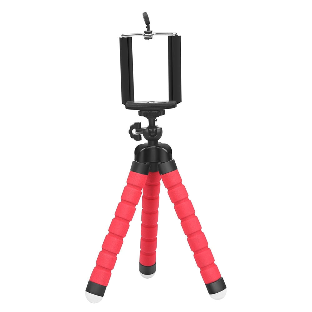 Tripod for Camera Mini Flexible Octopus Tripod for Xiaomi Huawei Phone Clip with Sponge Tripod Adjustable Cellphone Tripod alfamoba