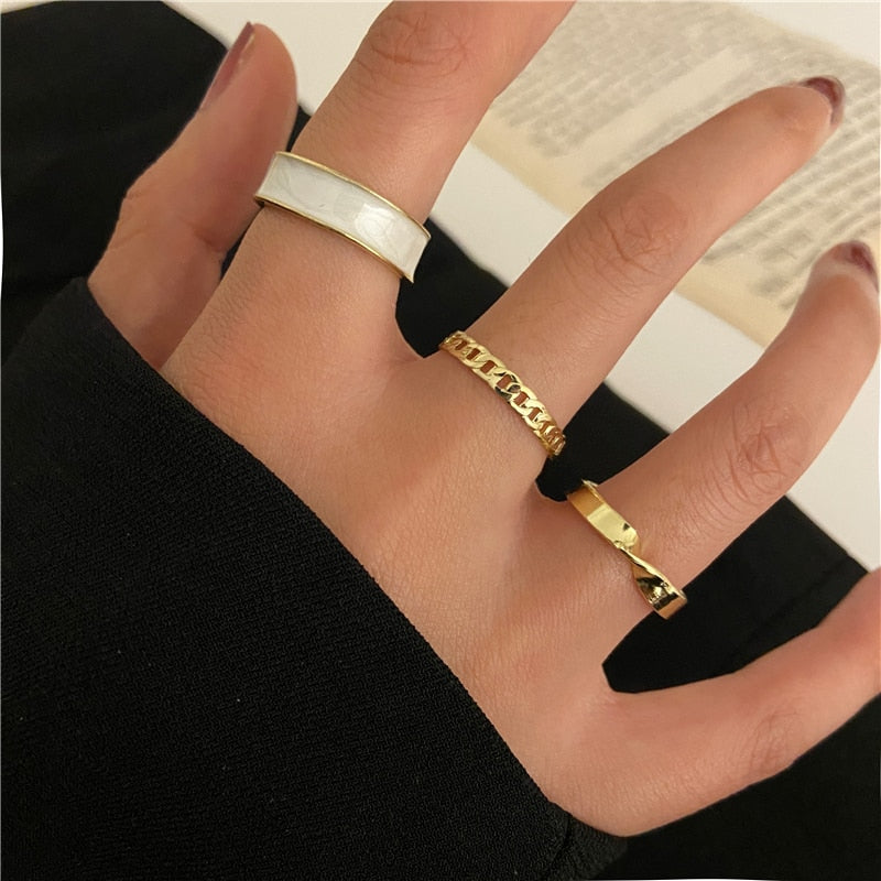 Trendy Gold Butterfly Rings For Women Men Lover Couple Rings Set Friendship Engagement Wedding Open Rings 2021 Jewelry alfamoba