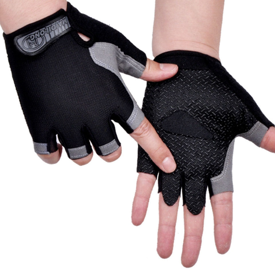 HOT Cycling Anti-slip Anti-sweat Men Women Half Finger Gloves Breathable Anti-shock Sports Gloves Bike Bicycle Glove alfamoba