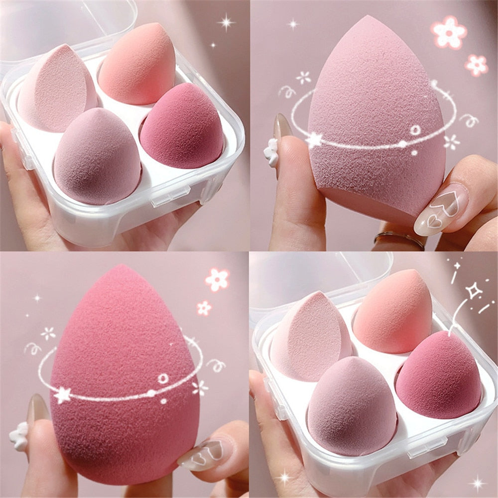 Sponge for Makeup Beauty Blender with Box Foundation Powder Blush Make up Tool Beauty Egg 1/4pc XISHOW Makeup Sponge Blender alfamoba